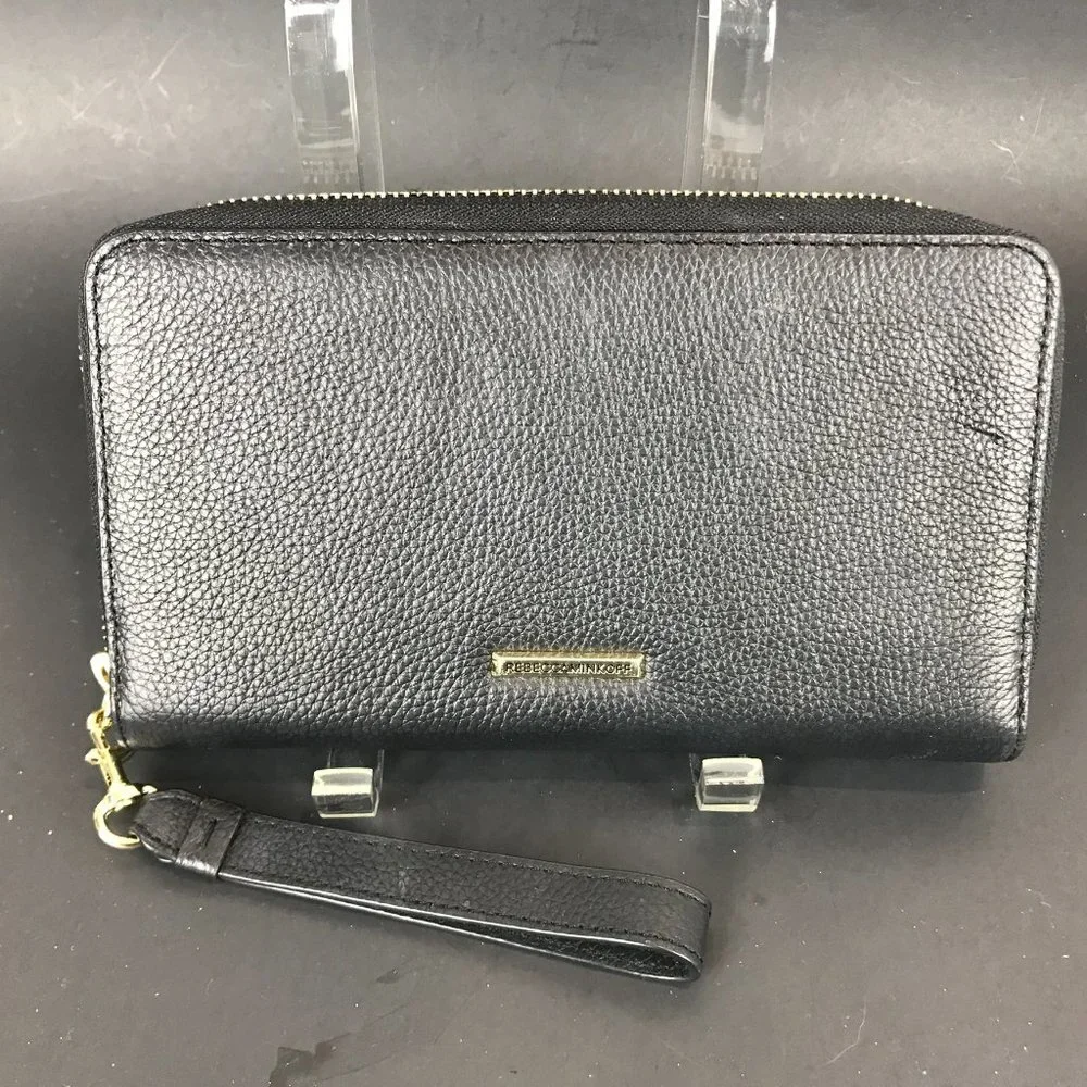 Rebecca Minkoff Black leather IPhone Wallet/Wristlet